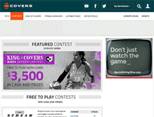 Tablet Screenshot of contests.covers.com